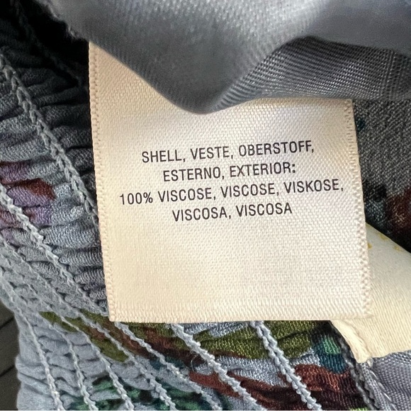 Anthropologie Maeve Pants Terrace Floral Palazzo Pants 10 purple blue flowy wide - Picture 7 of 15